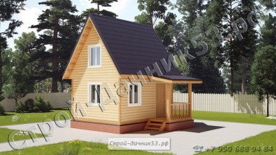 Проект каркасно-щитового дома Д–52